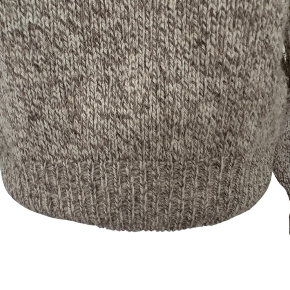 Vintage Y2K Lands End Wool Blend Marled Natural Pullover Sweater Crewneck Preppy - Picture 5 of 8